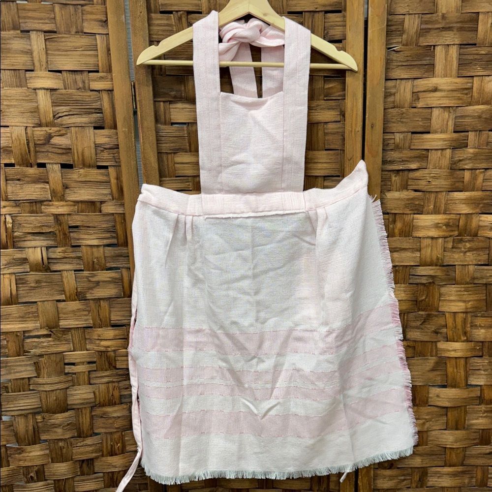 Vintage Handmade by Hamel Tissage Elegant Pink Women's Apron